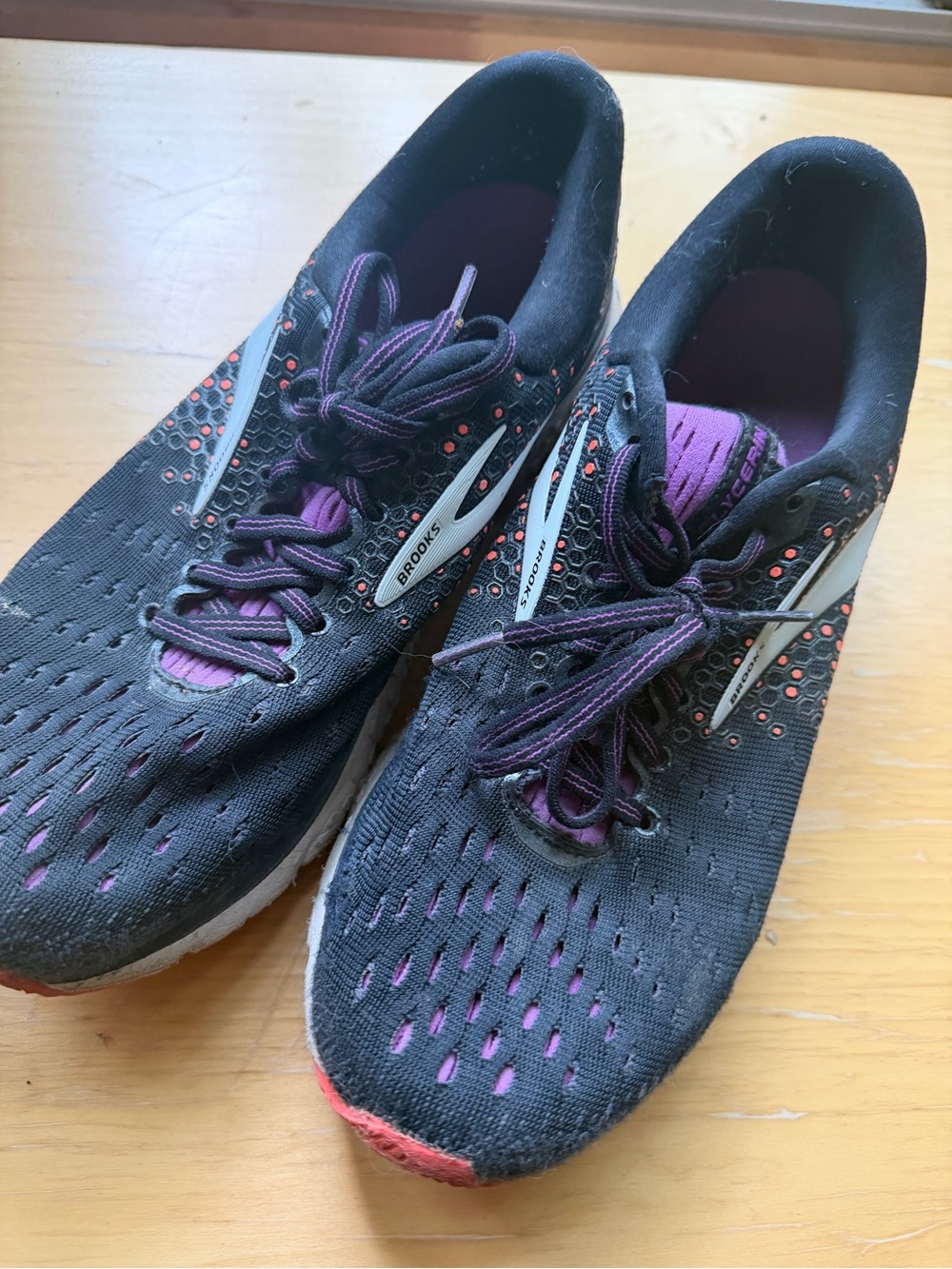 Brooks Women’s Black and Purple Athletic Running Shoes
